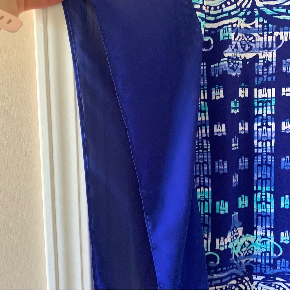 Chico’s easy wear royal blue top arms/sides like poncho - Picture 4 of 4